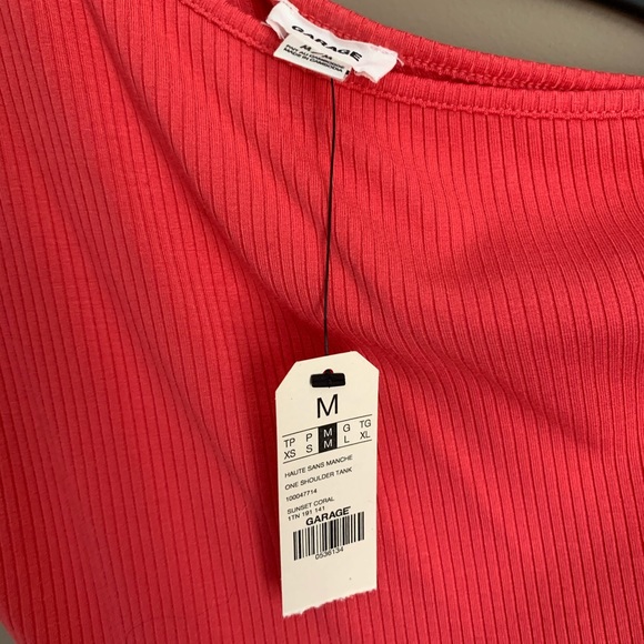 NWT One Shoulder Tank Crop Top - Picture 3 of 6